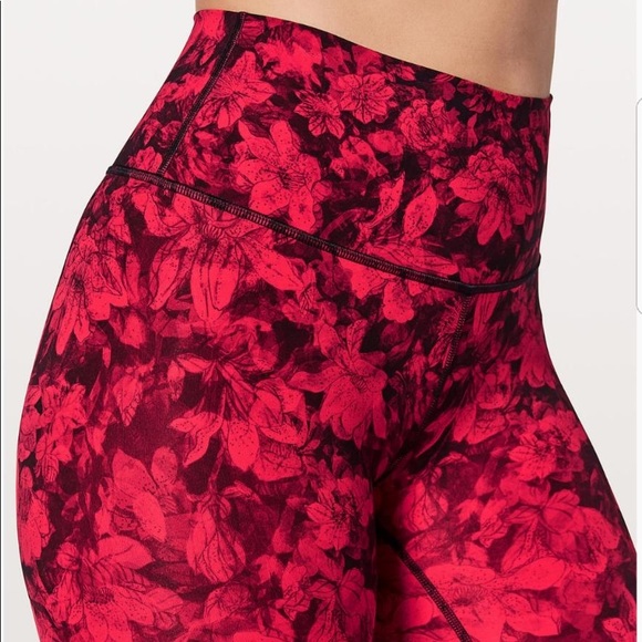 lululemon athletica Pants - Lululemon wounder under Carminetrue Red Black 6